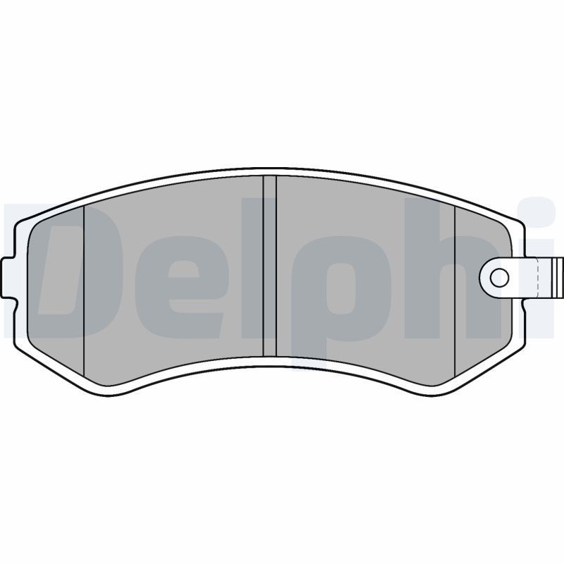 DELPHI LP1544 Brake pad set with acoustic wear warning, with anti-squeak plate, without accessories