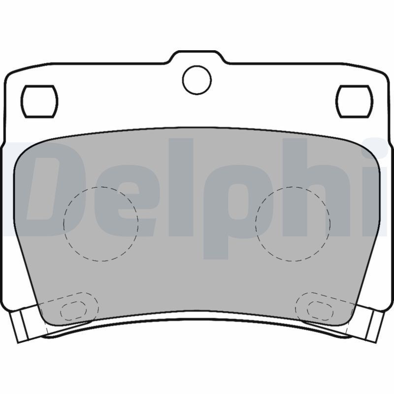 DELPHI LP1546 Brake pad set with acoustic wear warning, with anti-squeak plate, without accessories