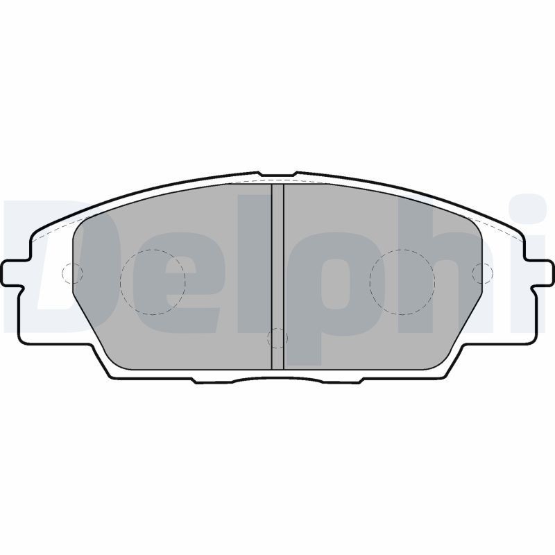 DELPHI LP1559 Brake pad set with acoustic wear warning, with anti-squeak plate, with accessories