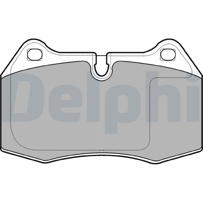DELPHI LP1584 Brake pad set prepared for wear indicator, with anti-squeak plate, without accessories