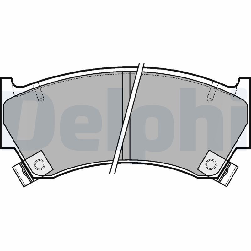 DELPHI LP1590 Brake pad set with acoustic wear warning, without anti-squeak plate, without accessories