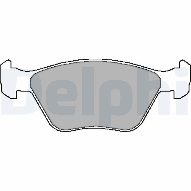 DELPHI LP1602 Brake pad set not prepared for wear indicator, with anti-squeak plate, without accessories