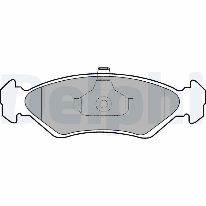 DELPHI LP1603 Brake pad set not prepared for wear indicator, without anti-squeak plate, without accessories