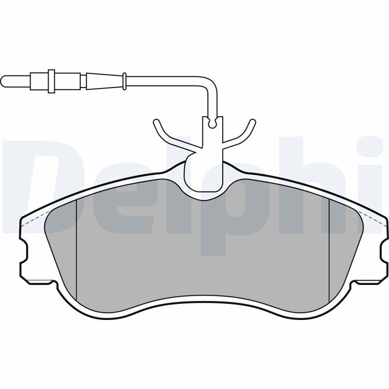 DELPHI LP1607 406 Universalas 2000 Stabdžiu kaladėlės įsk. įspėjimo apie nusidėvėjimą kontaktą, su apsaugos nuo girgždėjimo plokšte, su priedais