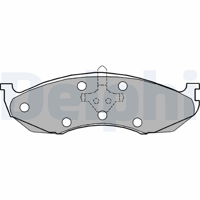 DELPHI LP1615 Brake pad set not prepared for wear indicator, with anti-squeak plate, without accessories