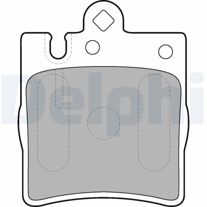 Original DELPHI 21898 Brake pad kit LP1618 for MERCEDES-BENZ E-Class