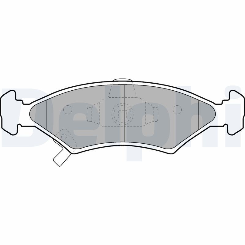 DELPHI LP1630 Brake pad set with acoustic wear warning, with anti-squeak plate, without accessories