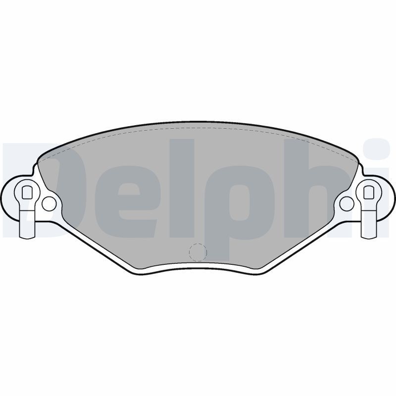 DELPHI LP1654 Brake pad set incl. wear warning contact, with anti-squeak plate, with accessories