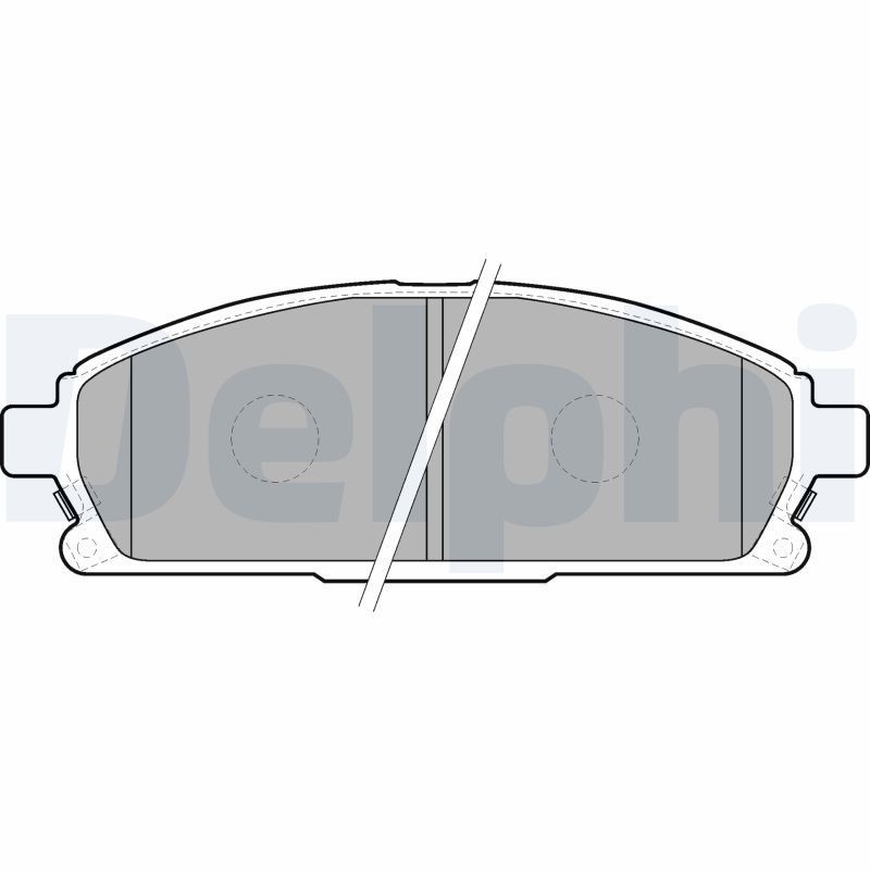 DELPHI LP1659 Brake pad set with acoustic wear warning, without anti-squeak plate, without accessories