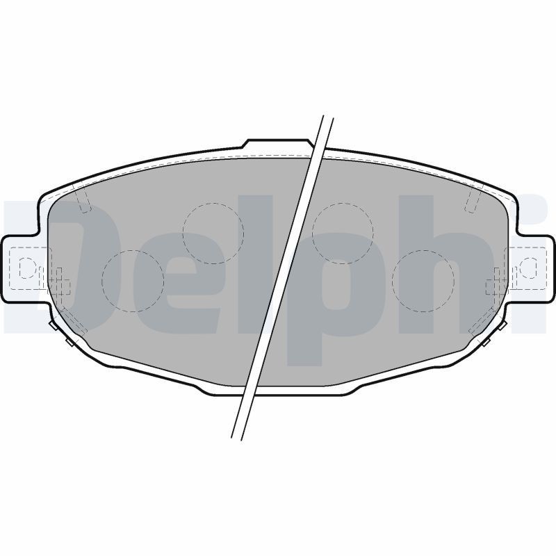 DELPHI LP1661 Brake pad set with acoustic wear warning, with anti-squeak plate, without accessories