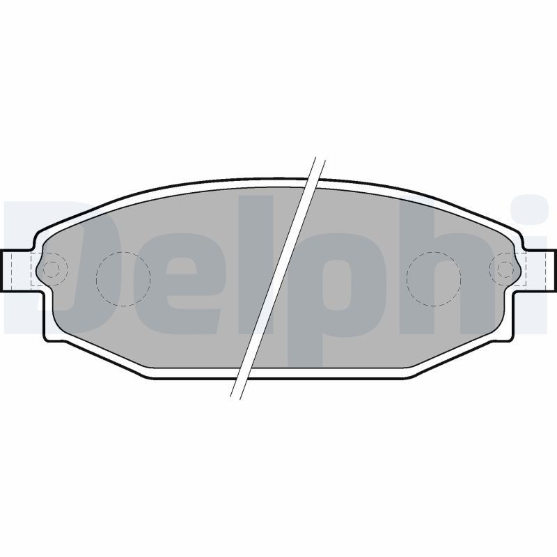DELPHI LP1665 Bremsbelagsatz mit akustischer Verschleißwarnung, ohne Zubehör