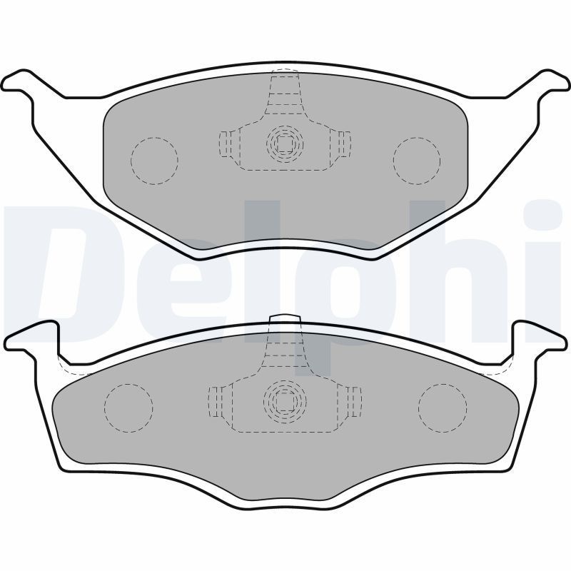 DELPHI LP1675 Brake pad set not prepared for wear indicator, with anti-squeak plate, without accessories