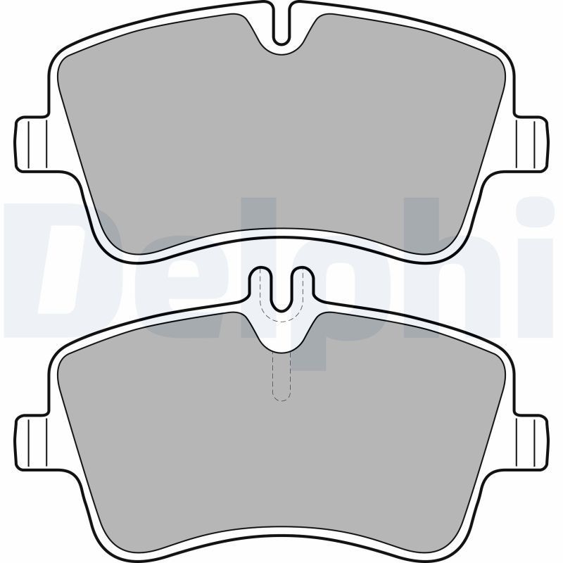 DELPHI LP1696 Brake pad set prepared for wear indicator, with anti-squeak plate, with accessories