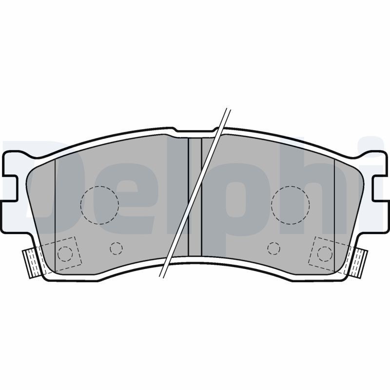 DELPHI LP1702 Brake pad set with acoustic wear warning, with anti-squeak plate, without accessories