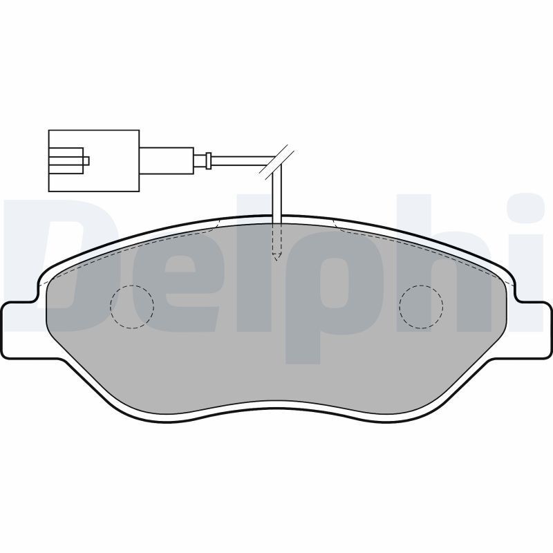 DELPHI LP1720 Brake pad set incl. wear warning contact, with anti-squeak plate, with accessories