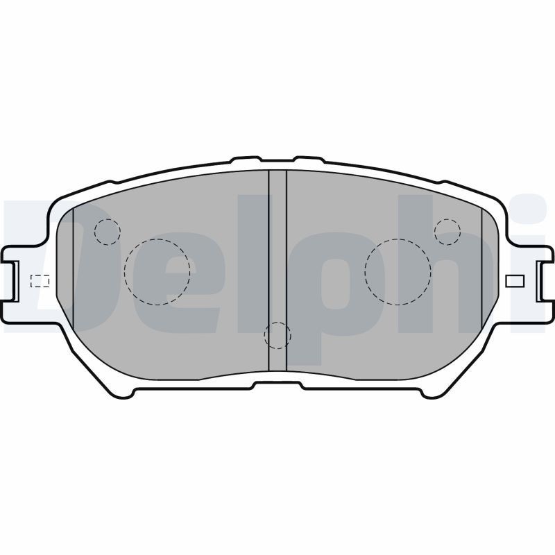DELPHI LP1738 Brake pad set not prepared for wear indicator, with anti-squeak plate, without accessories