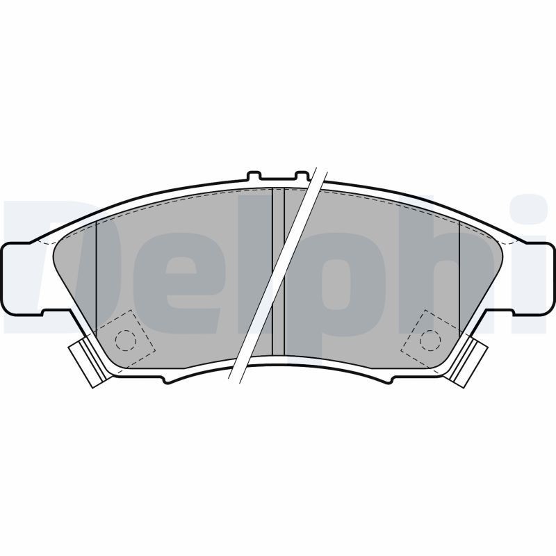 DELPHI LP1739 Brake pad set with acoustic wear warning, with anti-squeak plate, without accessories