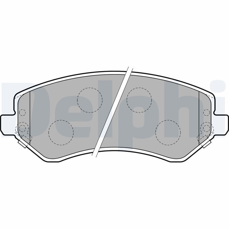 DELPHI LP1773 Brake pad set with acoustic wear warning, with anti-squeak plate, without accessories