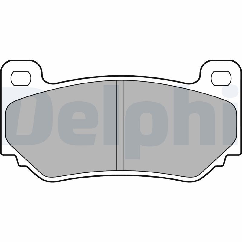 DELPHI LP1774 Brake pad set not prepared for wear indicator, with anti-squeak plate, without accessories
