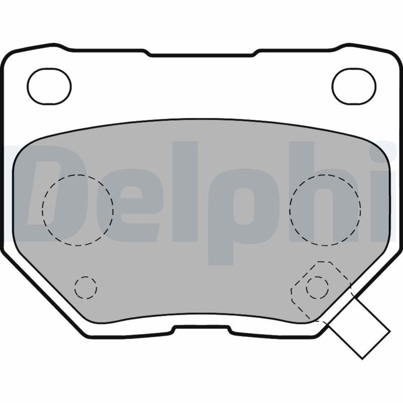DELPHI LP1780 Brake pad set with acoustic wear warning, with anti-squeak plate, with accessories