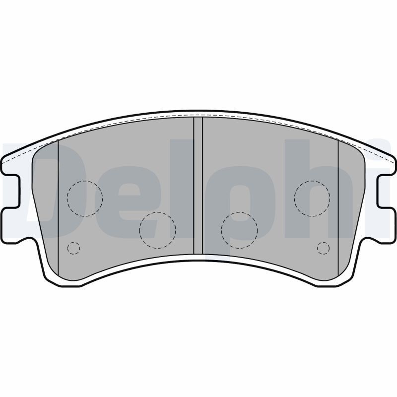 DELPHI LP1799 Brake pad set with acoustic wear warning, with anti-squeak plate, without accessories