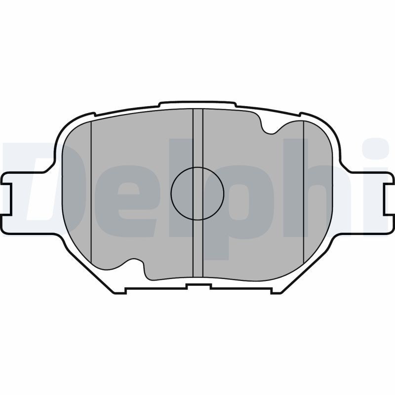 DELPHI LP1804 Brake pad set not prepared for wear indicator, with anti-squeak plate, without accessories