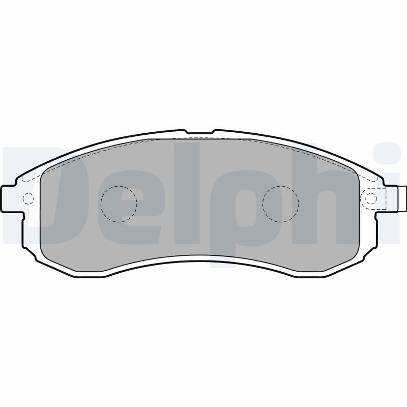 DELPHI LP1808 Brake pad set with acoustic wear warning, with anti-squeak plate, without accessories