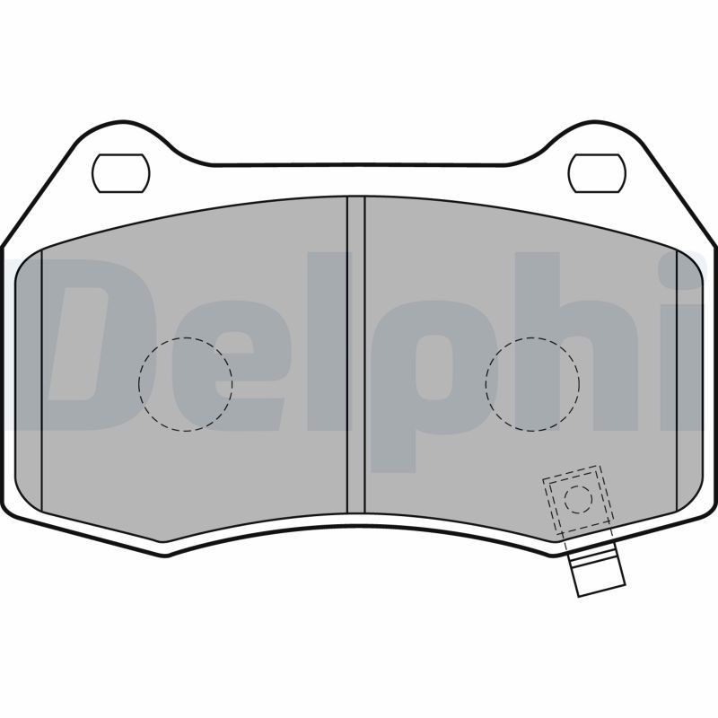 DELPHI LP1838 Brake pad set with acoustic wear warning, with anti-squeak plate, with accessories