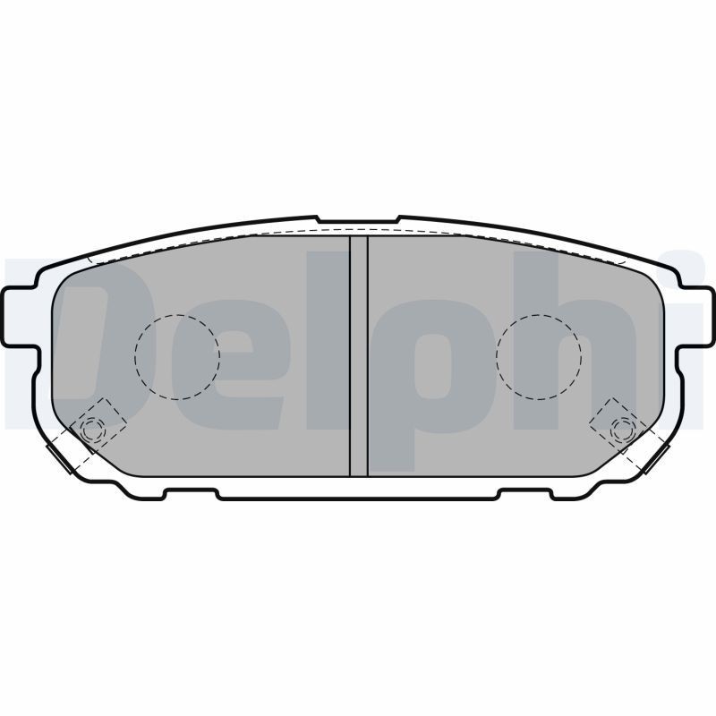 DELPHI LP1850 Brake pad set with acoustic wear warning, with anti-squeak plate, without accessories
