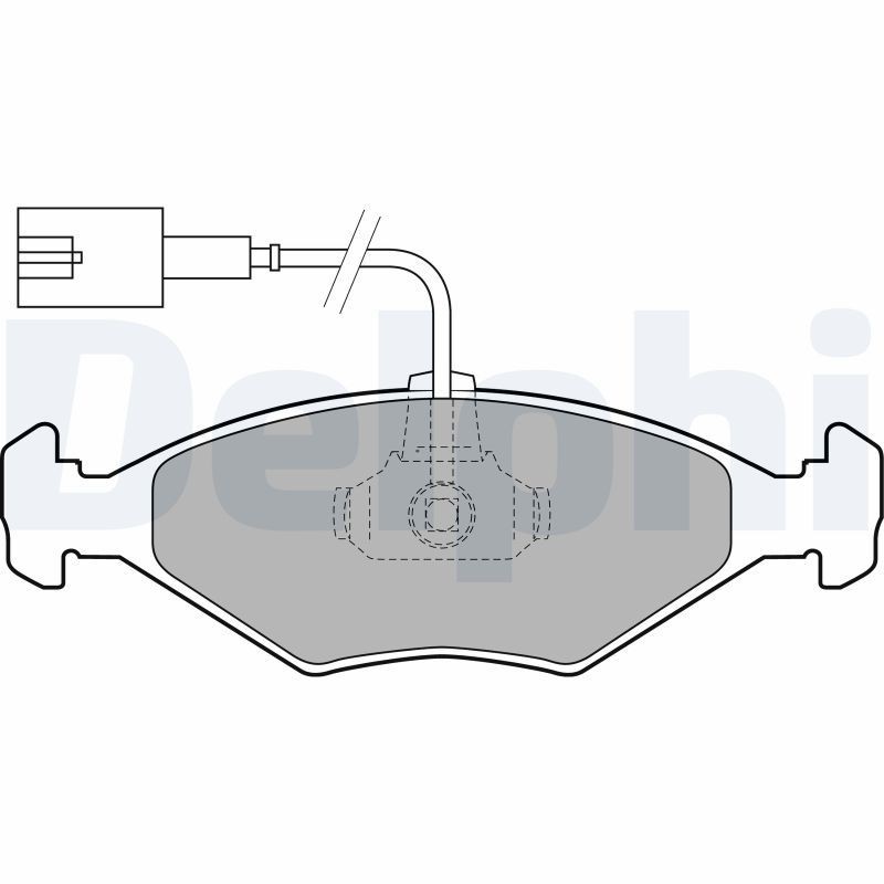 DELPHI LP1855 Brake pad set incl. wear warning contact, with anti-squeak plate, without accessories