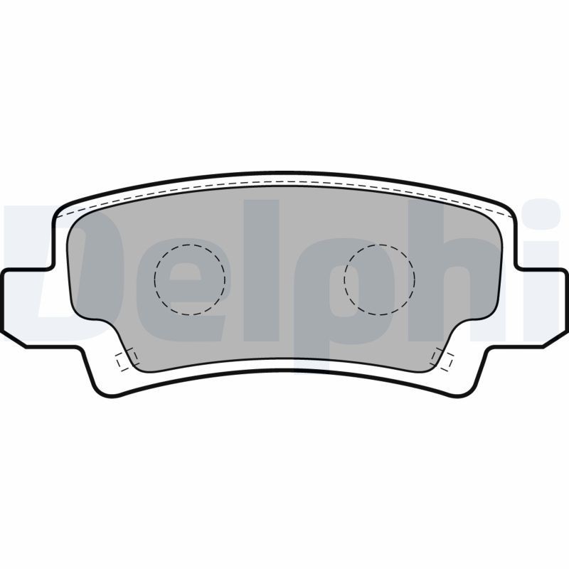 DELPHI LP1864 Brake pad set with acoustic wear warning, with anti-squeak plate, with accessories