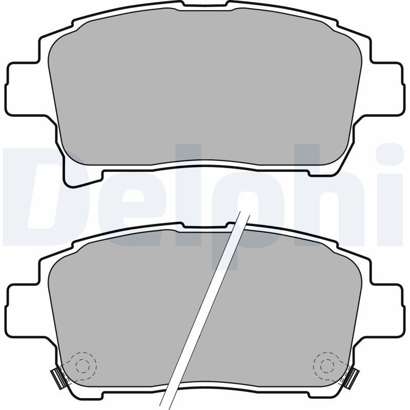 DELPHI LP1896 Brake pad set with acoustic wear warning, with anti-squeak plate, without accessories