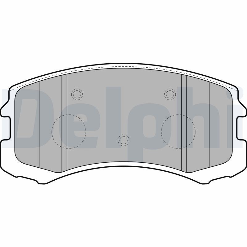 DELPHI LP1901 Brake pad set with acoustic wear warning, with anti-squeak plate, with accessories