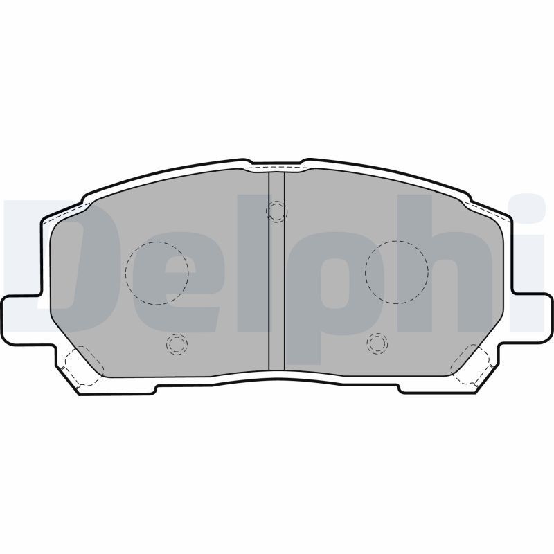 DELPHI LP1908 Brake pad set with acoustic wear warning, with anti-squeak plate, without accessories