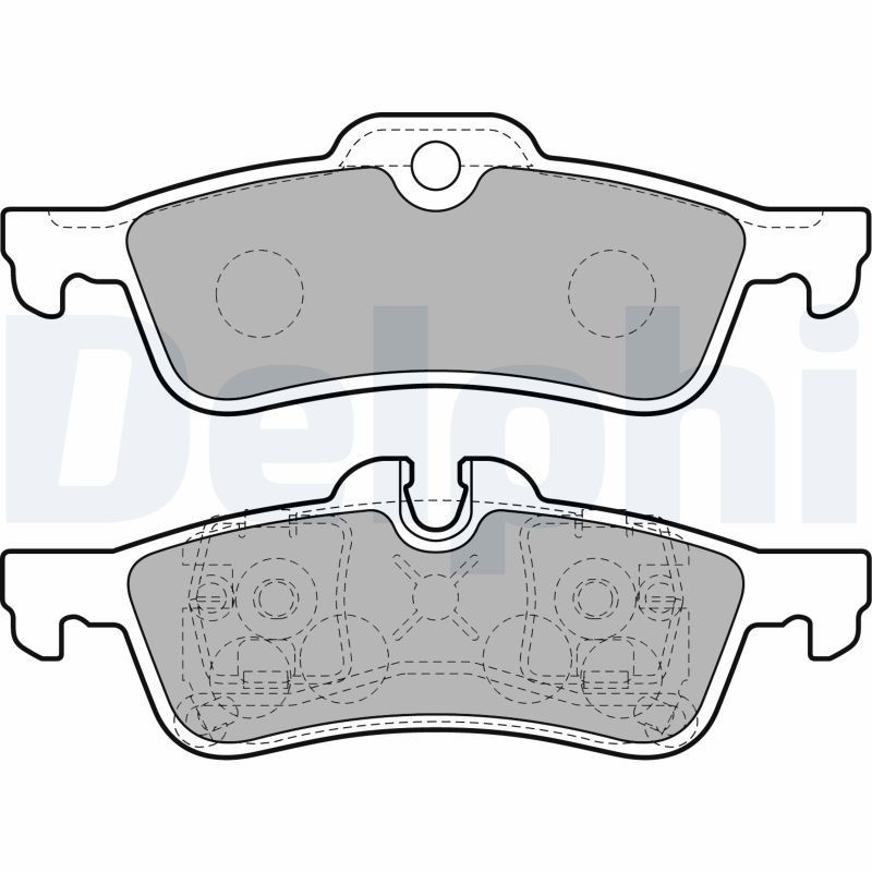 DELPHI LP1912 Brake pad set prepared for wear indicator, with anti-squeak plate, without accessories