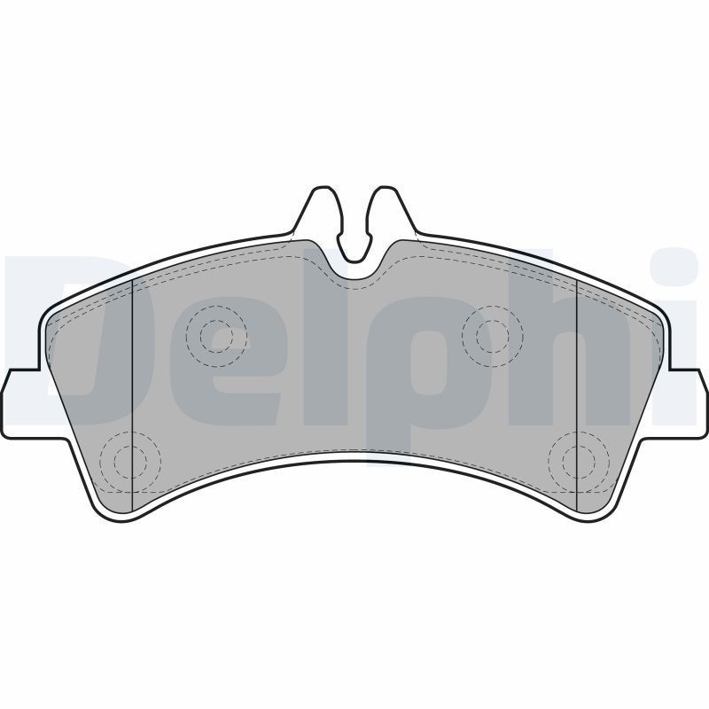 DELPHI LP1984 Brake pad set prepared for wear indicator, with anti-squeak plate, with accessories
