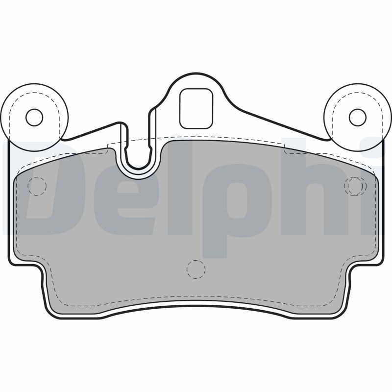 DELPHI LP1998 Brake pad set prepared for wear indicator, with anti-squeak plate, without accessories