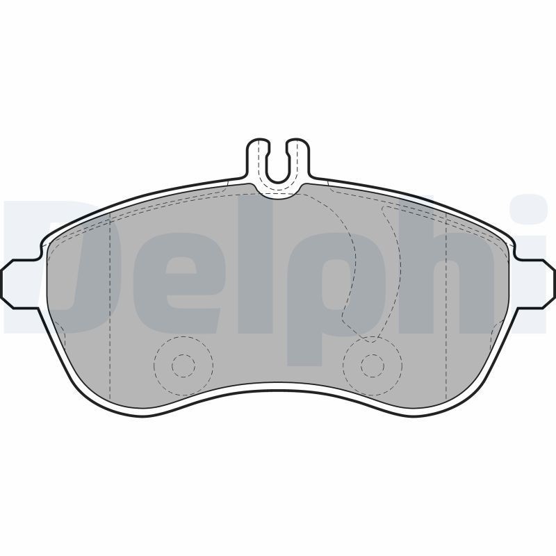 DELPHI LP2028 Brake pad set prepared for wear indicator, with anti-squeak plate, with accessories