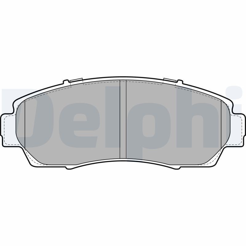 DELPHI LP2046 Brake pad set with acoustic wear warning, with anti-squeak plate, without accessories