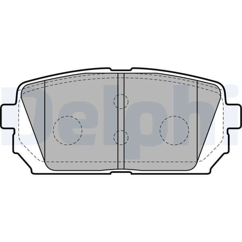 DELPHI LP2051 Brake pad set with acoustic wear warning, with anti-squeak plate, without accessories