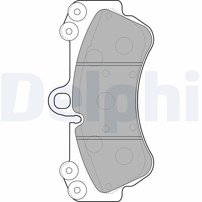23692 DELPHI prepared for wear indicator, with anti-squeak plate, without accessories Height 1: 99,1mm, Height 2: 99,1mm, Width 1: 190,5mm, Width 2 [mm]: 190mm, Thickness 1: 16,2mm, Thickness 2: 16,2mm Brake pads LP2057 buy