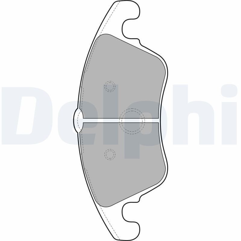 24310 DELPHI prepared for wear indicator, with anti-squeak plate, with accessories Height 1: 73mm, Height 2: 80mm, Width 1: 188,4mm, Width 2 [mm]: 188mm, Thickness 1: 19,4mm, Thickness 2: 19,4mm Brake pads LP2099 buy