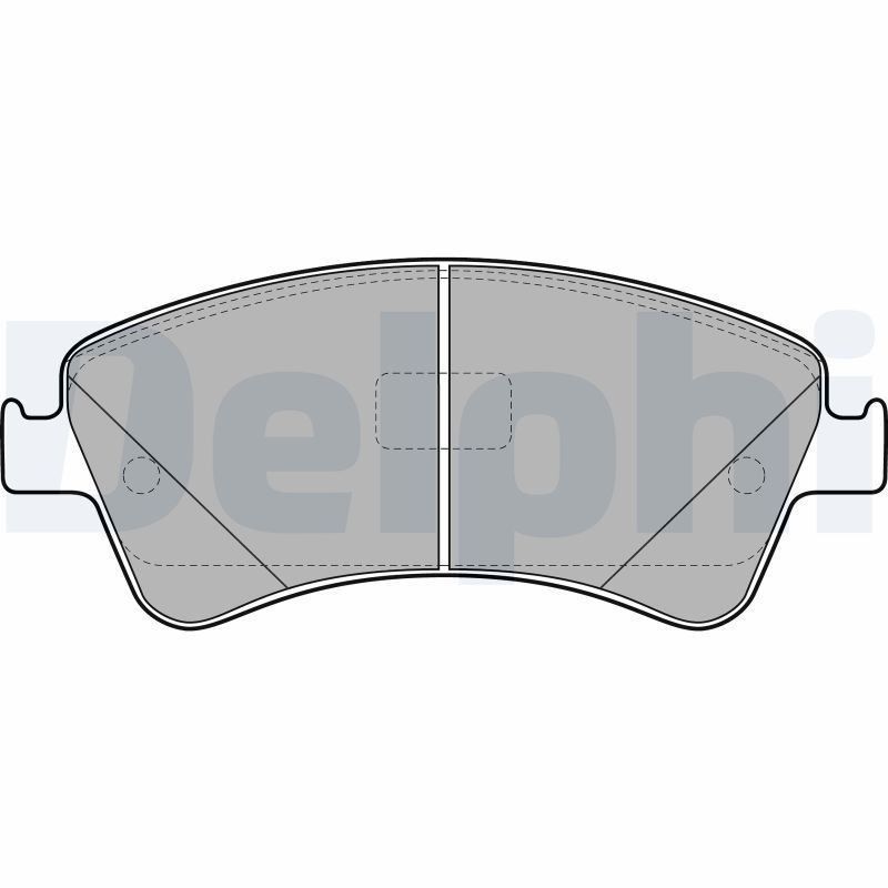 DELPHI LP2104 Brake pad set with acoustic wear warning, with anti-squeak plate, without accessories