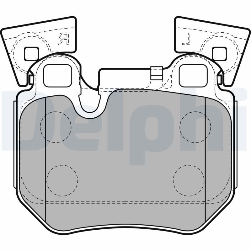 DELPHI LP2121 Brake pad set prepared for wear indicator, with anti-squeak plate, without accessories