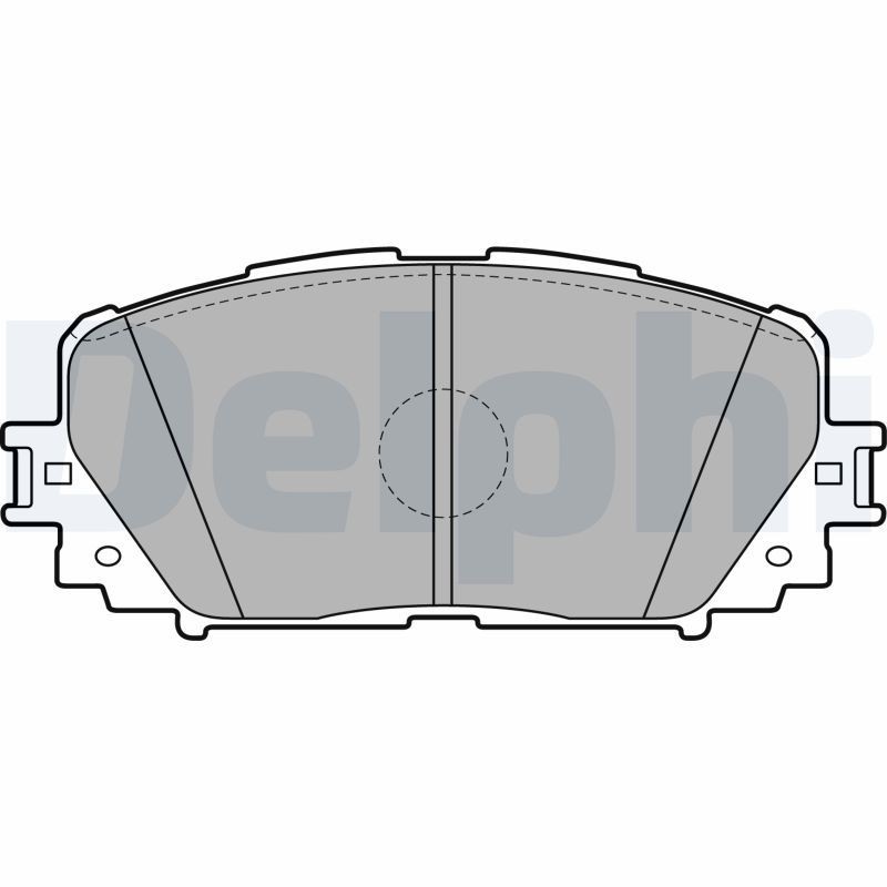 DELPHI LP2123 Brake pad set not prepared for wear indicator, without anti-squeak plate, without accessories