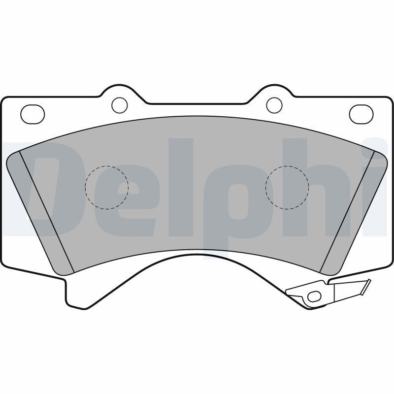 LP2134 DELPHI Brake pad set LEXUS with acoustic wear warning, without anti-squeak plate, without accessories