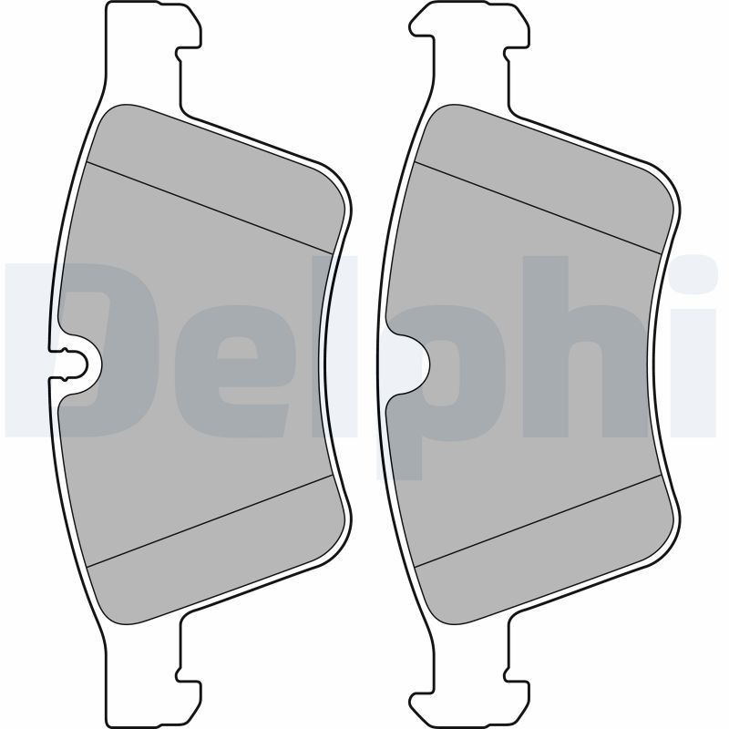 DELPHI LP2139 Brake pad set prepared for wear indicator, with anti-squeak plate, without accessories