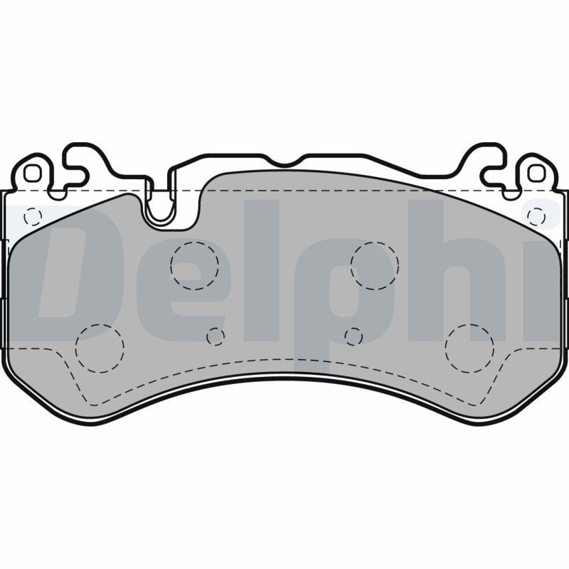 DELPHI LP2149 Brake pad set prepared for wear indicator, with anti-squeak plate, without accessories