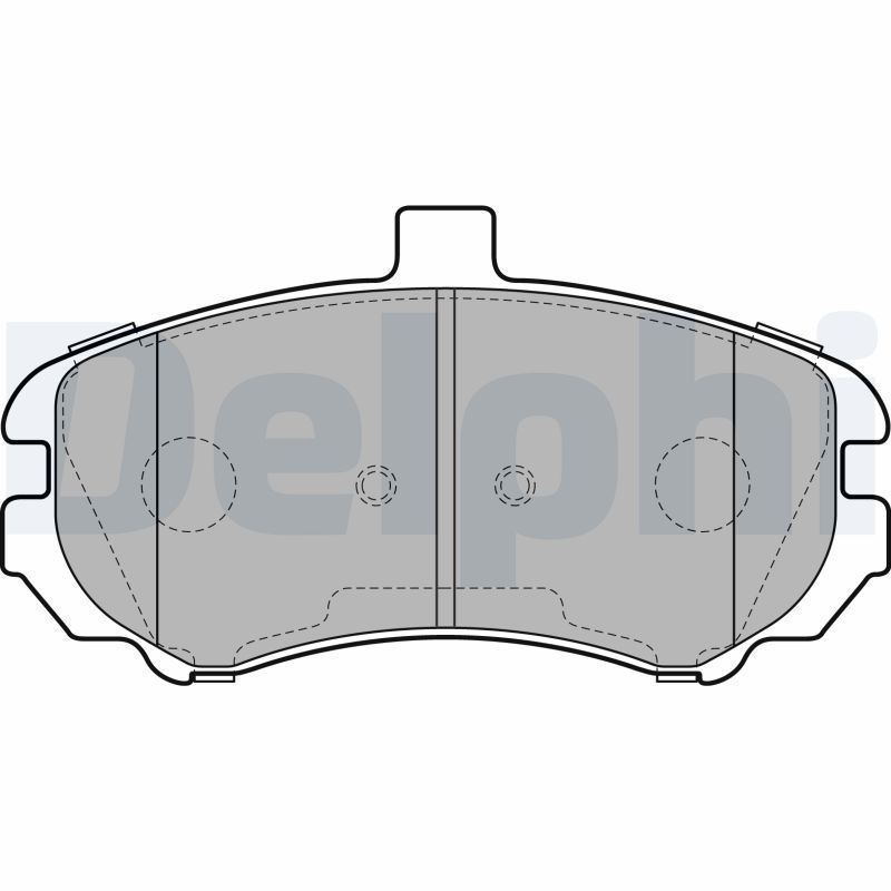 DELPHI LP2150 Brake pad set with acoustic wear warning, with anti-squeak plate, without accessories