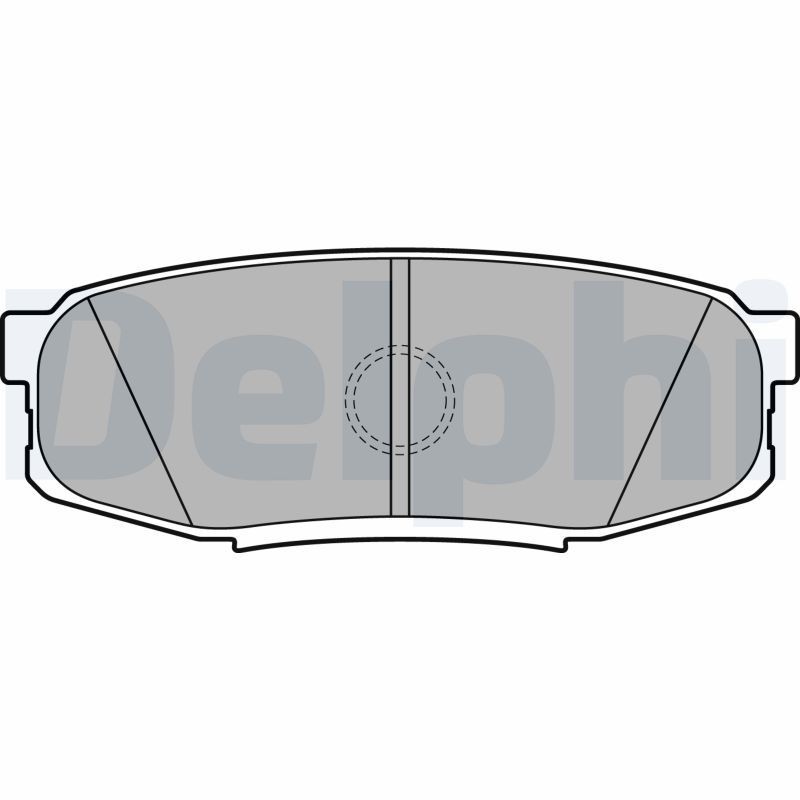 DELPHI LP2154 Brake pad set not prepared for wear indicator, without anti-squeak plate, without accessories